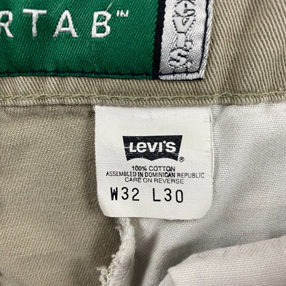 Vintage Levi's Silver Tab Chino Khaki Pants Mens 32 x 30 Measures 33 x 28.25 - Picture 6 of 13
